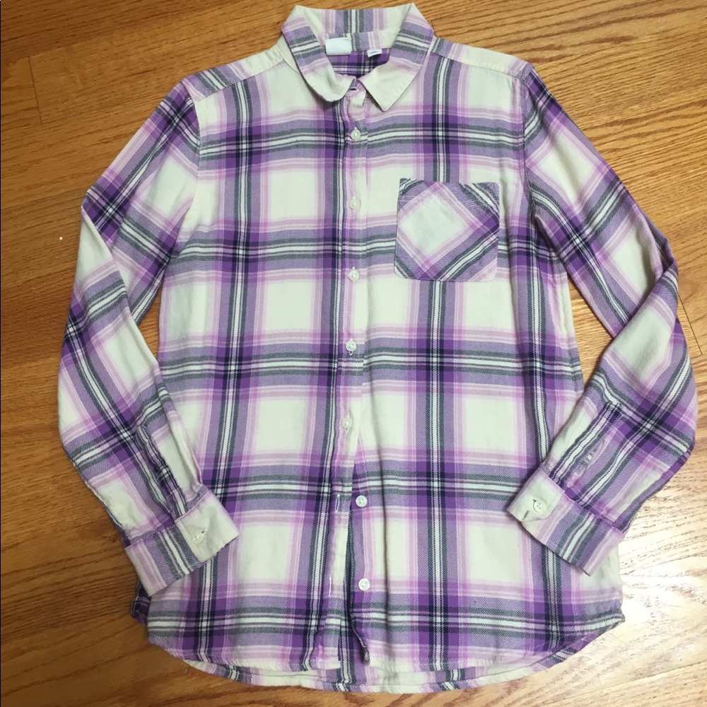 Gap girls flannel shirt